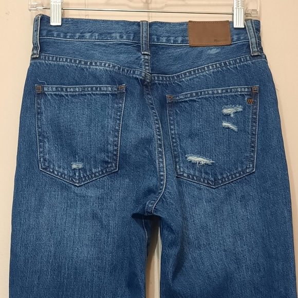 MADEWELL PERFECT Jeans Cropped Distressed 100% Cotton Taper Leg Denim Fall - Picture 6 of 12